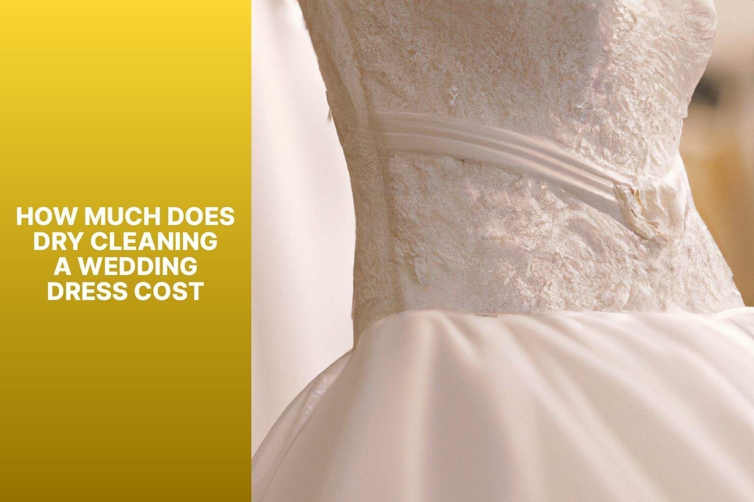 Looking for information on the cost of dry cleaning a wedding dress?